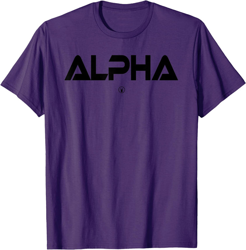 Mens ALPHA Gym Rabbit Workout Bodybuilding Fitness T-Shirt in Purple