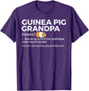 Funny Guinea Pig Apparel Guinea Pig Grandpa Definition Best Guinea Pig Grandpa Ever T-Shirt - Purple