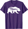 Mothers Day Cute Gifts Co. Nana Bear T-Shirt T-Shirt - Purple
