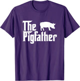 Funny Pig Whisperer Shirts Gifts The Pig Father Funny Pig Lover Whisperer T Shirt Gift T-Shirt - Purple