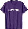 Day Trading Gifts Stocks Stock Trader Bull Bear Heartbeat Trading T-Shirt - Purple