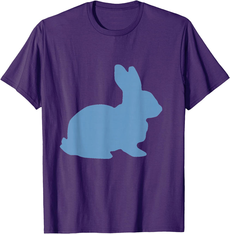 Cute Blue Rabbit Lover Bunny Graphic T-Shirt in Purple