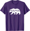 The Persnickety Owl Family Bears #1 Mama Bear Shirt Mama Bear T-Shirt Mama Mom Mommy Tee Shirt T-Shirt - Purple