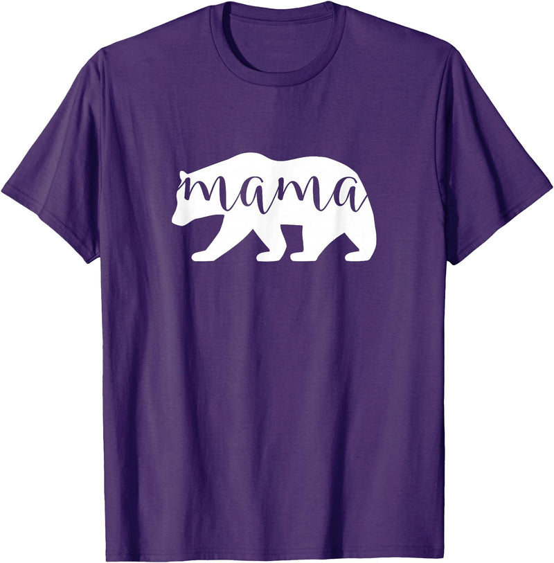 The Persnickety Owl Family Bears #1 Mama Bear Shirt Mama Bear T-Shirt Mama Mom Mommy Tee Shirt T-Shirt - Purple