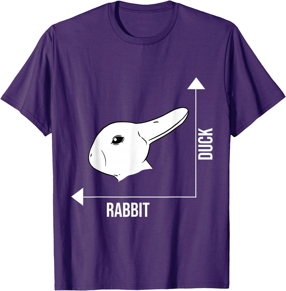 Rabbit Duck Illusion Philosopher T-Shirt in Purple