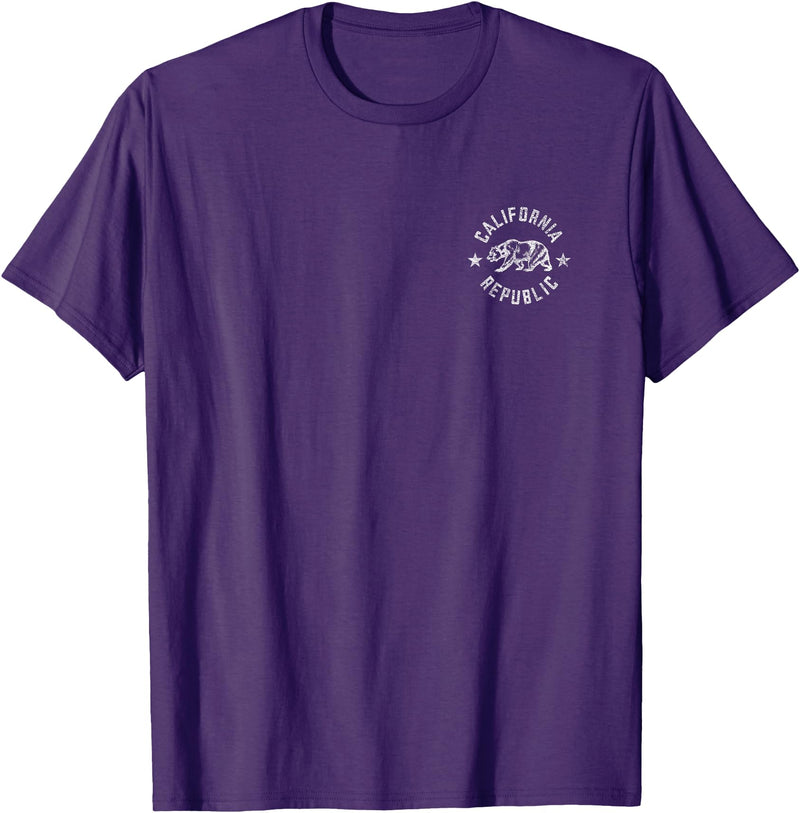 CALIFORNIA REPUBLIC STATE FLAG TEES CALIFORNIA REPUBLIC STATE FLAG GRIZZLY BEAR T-Shirt - Purple