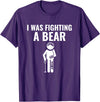 Handicap PWD Amputee And Disabled Apparel I Fought A Bear Handicap Amputee PWD Disabled T-Shirt - Purple