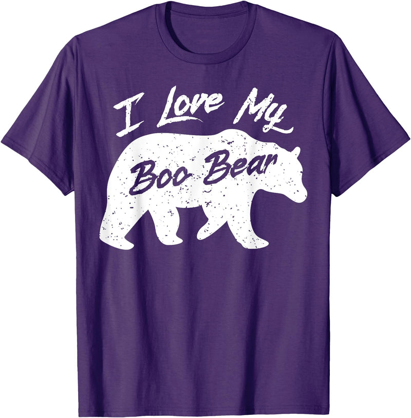Halloween Party T-Shirt Co Boo Bear Shirt | Polar Bear Spirit Bear Halloween Apparel T-Shirt - Purple