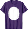 Animal Fur Costume Dress Up Shirts Panda Belly Skunk White Polar Bear Halloween Costume Shirt T-Shirt - Purple