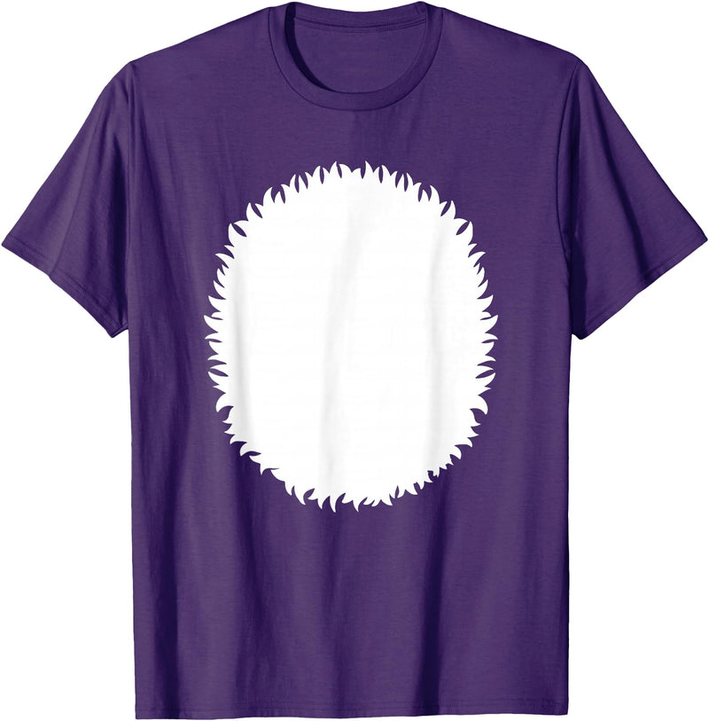 Animal Fur Costume Dress Up Shirts Panda Belly Skunk White Polar Bear Halloween Costume Shirt T-Shirt - Purple