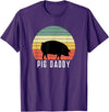 Pig Farmer for Men Women Kids Boys Girls Pig Dad - Daddy Farmer Farming Farm Pork Animal Livestock T-Shirt - Purple