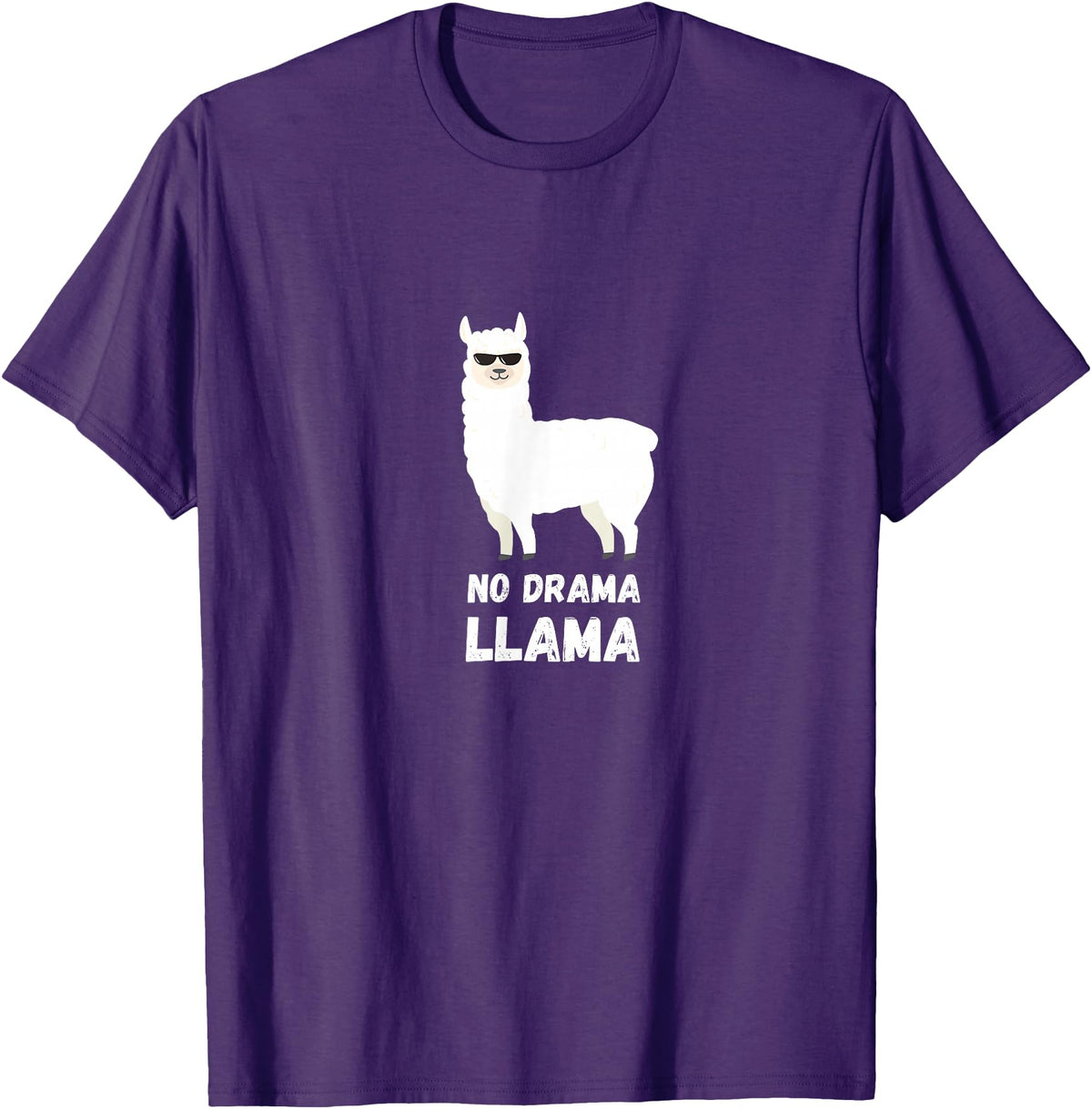 No Drama Llama Funny Llama T-Shirt - Purple