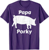 Papa Porky Pig Daddy Father Hog pork T-Shirt - Purple
