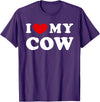 I Heart My Everything - Collection I Love My Cow, I Heart My Cow, I Love My Cow T-Shirt - Purple