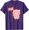 Funny Pig Lover Shirts Oink Cute Pig Lover Pig Farming Farmer Piglet Farm Animal T-Shirt - Purple