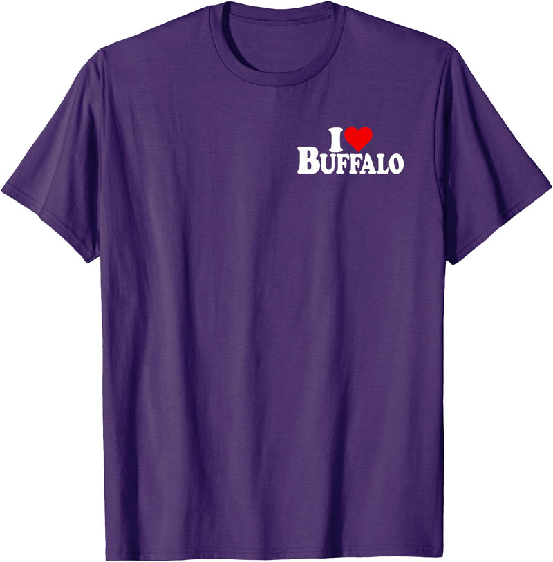 LOVE OF BUFFALO HEART CITY APPAREL I LOVE HEART BUFFALO NY T-Shirt - Purple