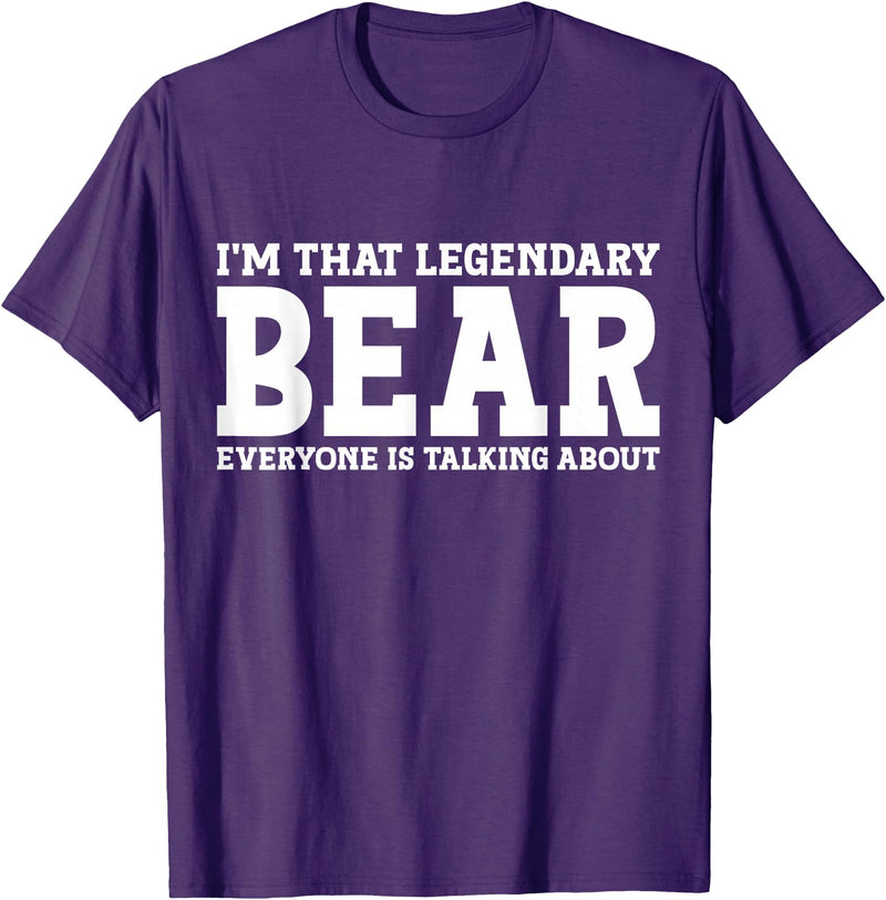 Bear Gifts Bear Tee Men Name Birthday Gifts Bear Personal Name Funny Bear T-Shirt - Purple