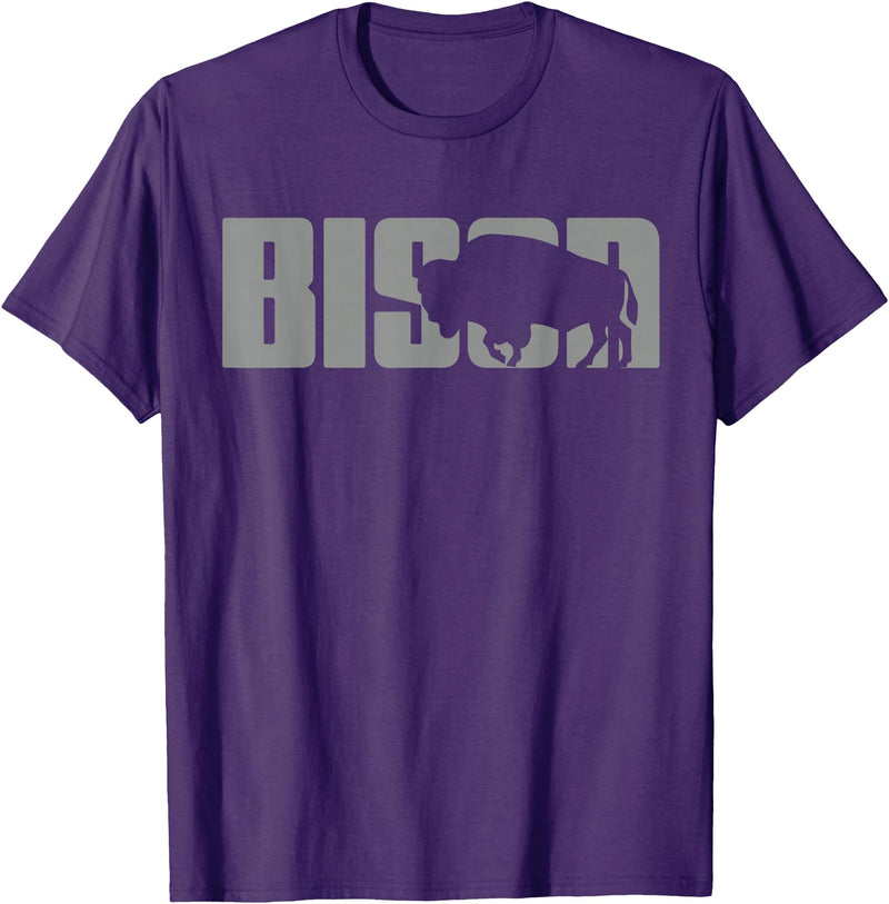 Bison Buffalo Apparel Bison Lover Buffalo Clothing - Buffalo Bison T-Shirt - Purple