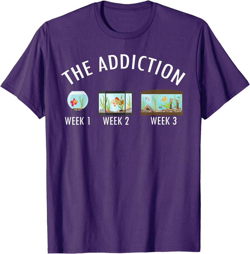Funny Evolution Of Fish Lover Aquarium Girls Boys Funny Fish Lover Evolution Home Aquarium Fish Tank Pet Lover T-Shirt - Purple