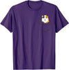 Funny Guinea Pig Lover Gifts Guinea Pig Owner Cute Pocket Guinea Pig T-Shirt - Purple