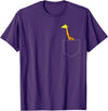 Africa Giraffe Gifts and Giraffe Sayings Cute Giraffe in Bag Cool Large Giraffe Large T-Shirt - Purple