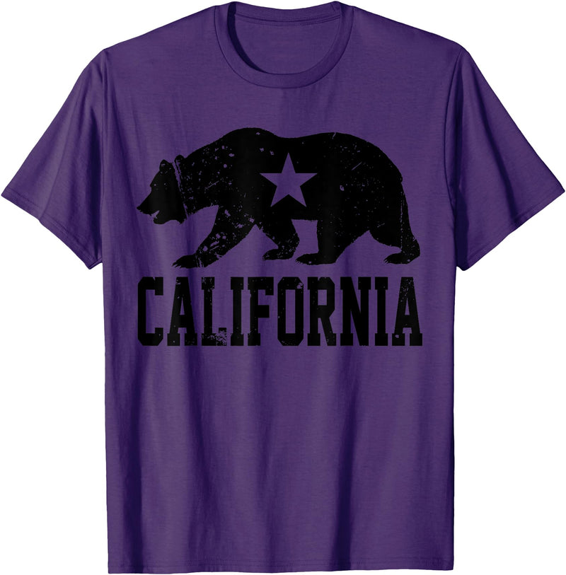 Miftees California Republic Bear T-Shirt - Purple