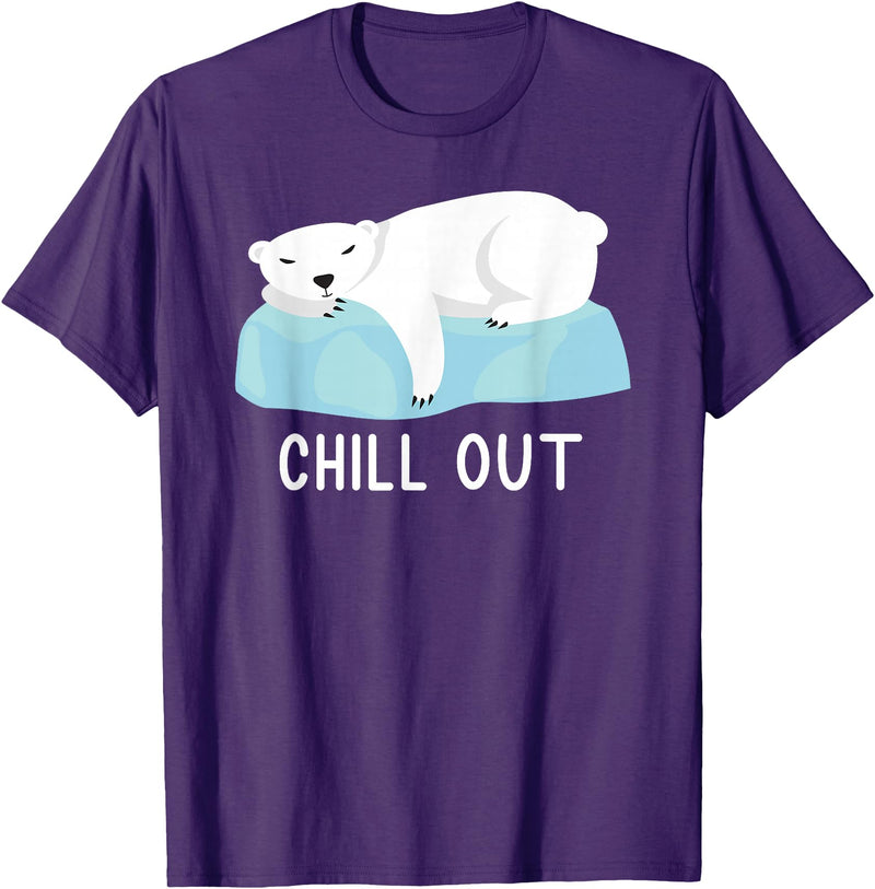 Eisbär Klimawandel Geschenkidee Funny Polar Bear North Pole Polar Bear Love Climate Change T-Shirt - Purple