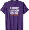 This is my Costume Top This is My Bartender Costume Funny Halloween T-Shirt - Purple