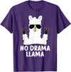 No Drama No Pob-Llama Alpaca Gifts No Drama Llama Alpaca with Sunglasses Llama Alpaca T-Shirt - Purple