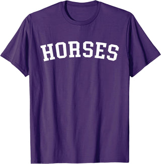 Horses - Designs Horses T-Shirt - Purple