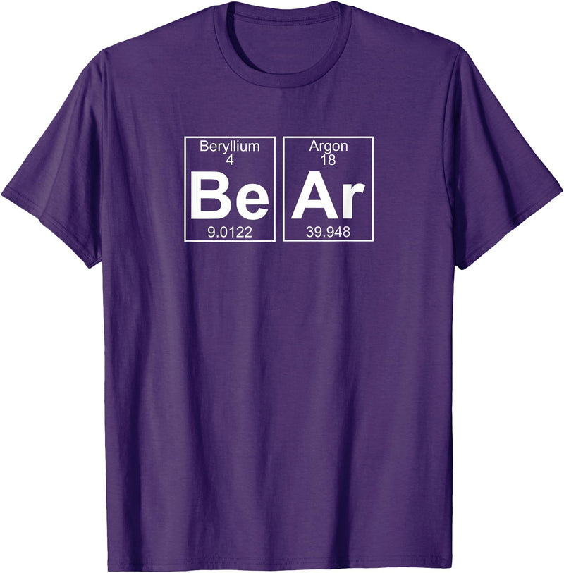 Gay Bear Pride T-Shirts Bear Periodic Table - Gay Bear Pride T-Shirt T-Shirt - Purple