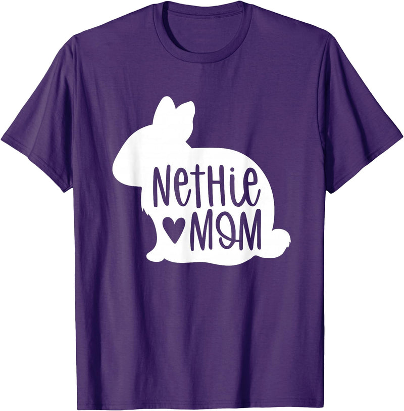 Cute Nethie Bunny Mom - Netherland Dwarf Rabbit T-Shirt in Purple