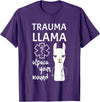 Funny Ministry Of Trauma Llama Alpaca Your Wound Llama Lover T-Shirt - Purple