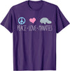Sea Cows Tees Cute Manatee TShirt, Peace Love Manatees Chubby Sea Cow T-Shirt - Purple