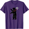 RealCoolShirts AWESOME AXE BEAR - Yaroslavl Russia Flag Halberd Bear Shirt T-Shirt - Purple
