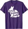Crazy Bunny Lady - Funny Rabbit Lover T-Shirt in Purple
