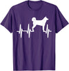Hundekarelische Bärn-Liebhaber-Geschenke Karelian Bear Heartbeat Dog Mum Dad Pet Gift T-Shirt - Purple