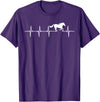 Heartbeat Horse Lover Gifts Women Men Girls Gifts Horse Lover Gifts Heart EKG Heartbeat Pulseline Cardiology T-Shirt - Purple