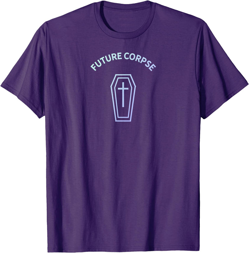 Pastel Goth Apparel Future Corpse Coffin Pastel Goth Grunge Halloween Aesthetic T-Shirt - Purple