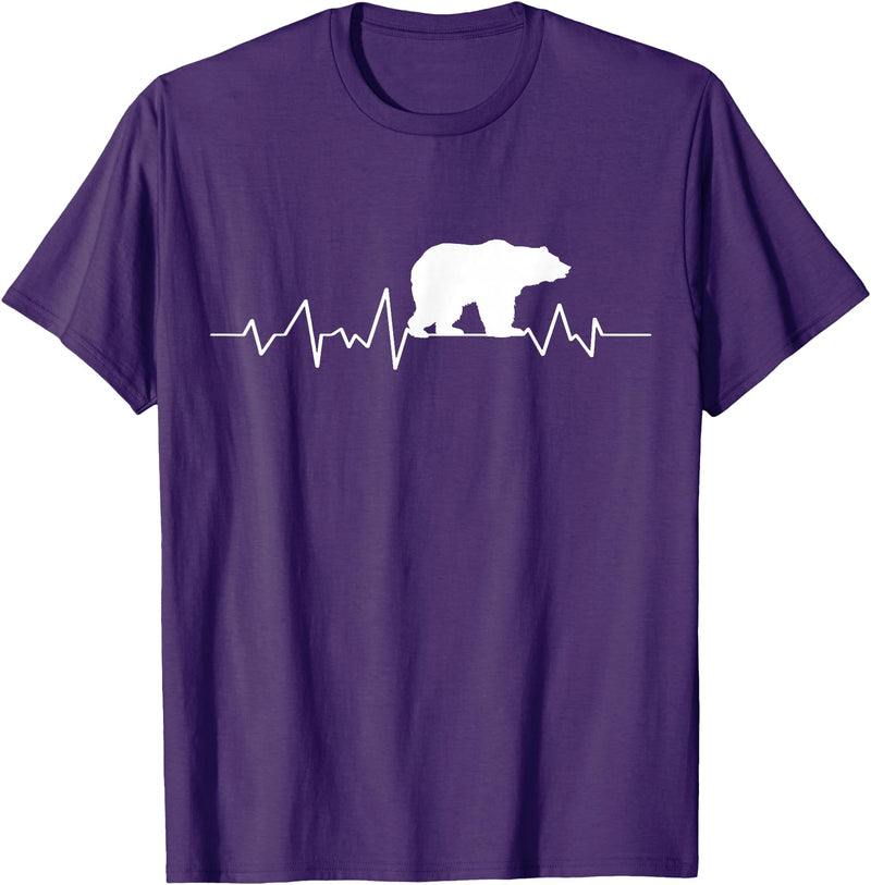 bear heartbeat t shirt Bear Heartbeat T-Shirt T-Shirt - Purple