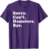 Funny Hamster Gift for Men Women Boys or Girls T-Shirt - Purple