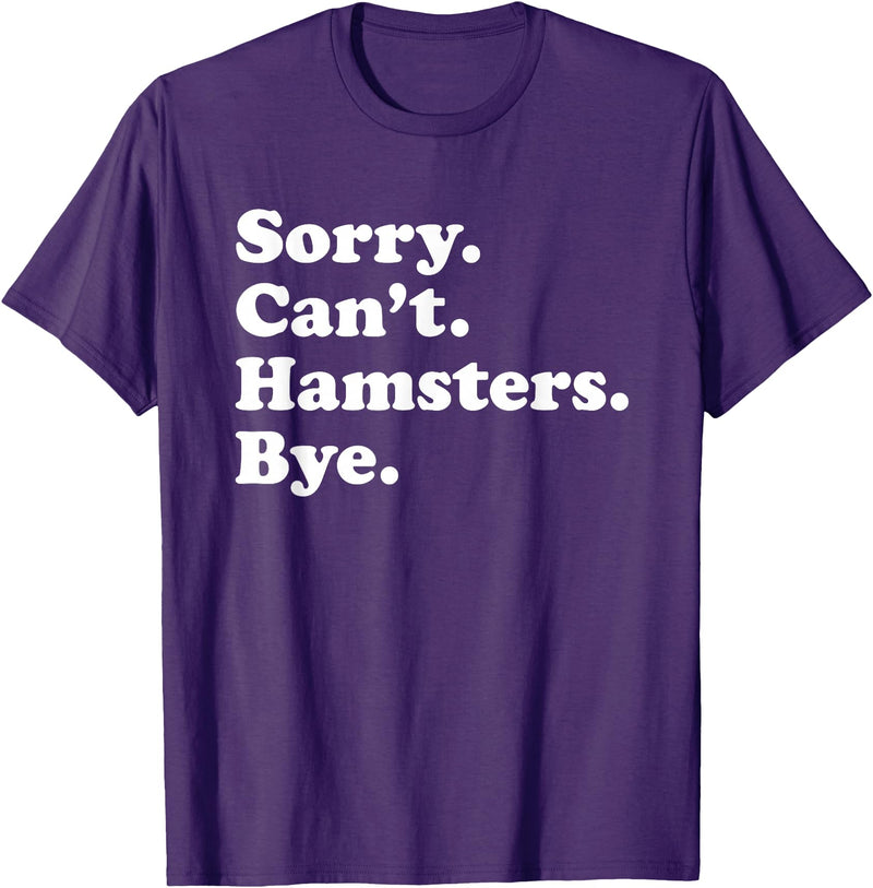 Funny Hamster Gift for Men Women Boys or Girls T-Shirt - Purple