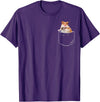 Pocket Hamster Shirt, Funny Hamster in Pocket Gift Tshirt T-Shirt - Purple