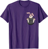 Cute Rabbit Bag Lover Bunny Graphic T-Shirt in Purple