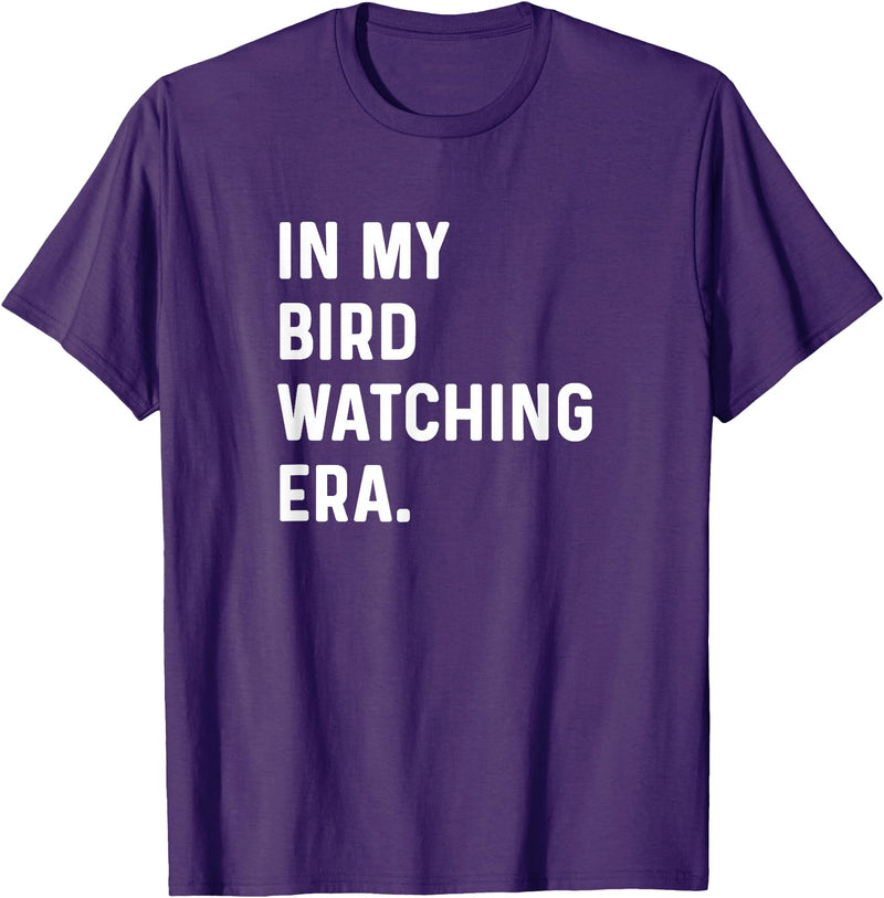 Bird Watching for Men Women Boys Girls by Jess in My Bird Watching Era - Birds Telescope Photography T-Shirt - Purple