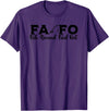 ArtisticRaccoon FOFA Fish Around Find Out Bold Funny Fishing T-Shirt - Purple
