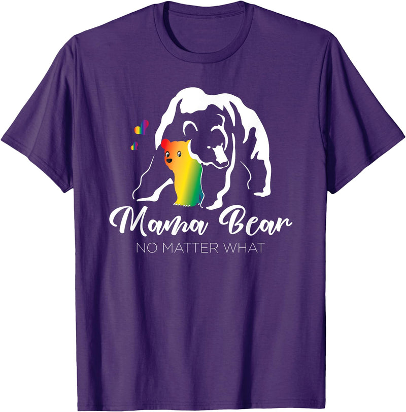 LGBT Mama Bear Gay Pride Equal Rights SpecialTee Rainbow Equal Rights Mom LGBT Mama Bear Gay Pride T-Shirt - Purple