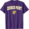 Official High School Fan Gear Church Point High School Battling Bears T-Shirt C2 T-Shirt - Purple