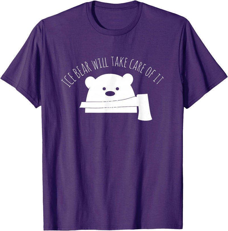 Globale Erwärmung Klimaschutz Arktik Eis Ice Bear Will Take Care Of It Polar Bear Polar Bear T-Shirt - Purple