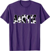 funny saying Gifts for Family Members and more Auntie Cow Print Cow Pattern T-Shirt, Black - Purple